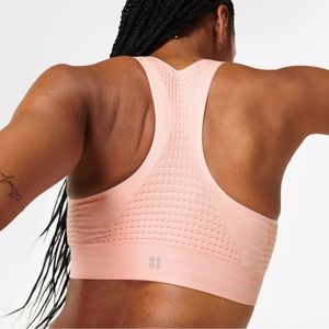 Sweaty Betty Stamina Sports Bra Peach Pink Small Never Worn
